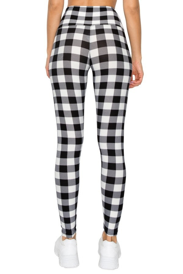 5-inch Long Yoga Style Banded Lined Tie Dye Printed Knit Legging With High Waist Smile Sparker