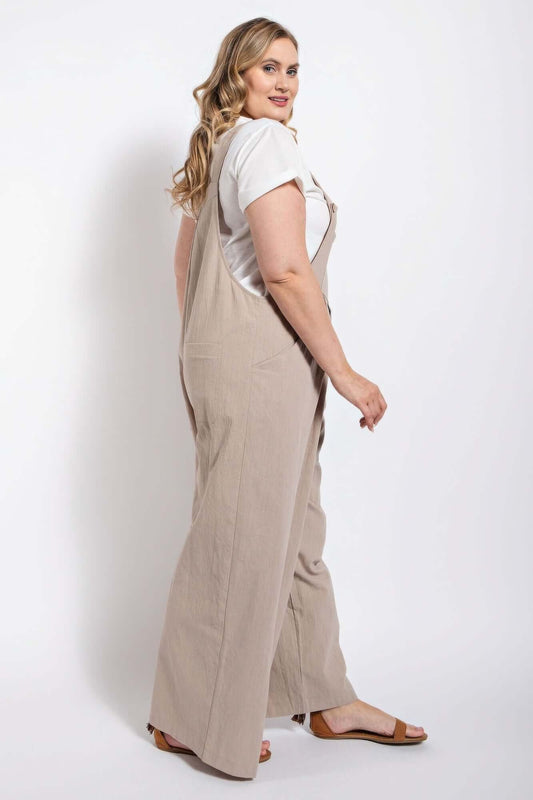 Aurevia Pintuck Detail Cotton Overall With Side Pockets - Smile Sparker