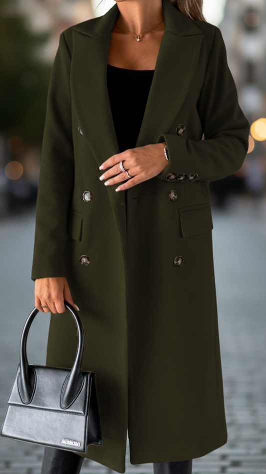 Mia | Classic Long Wool Coat for Women 1