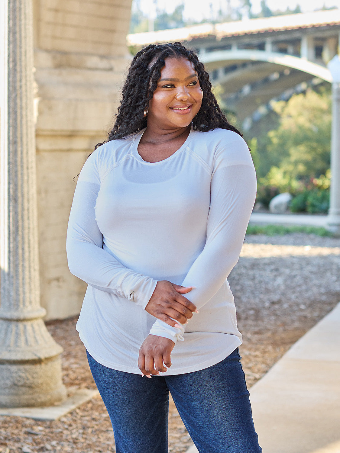 Basic Bae Full Size Round Neck Long Sleeve T-Shirt - TOPS - Mixed
