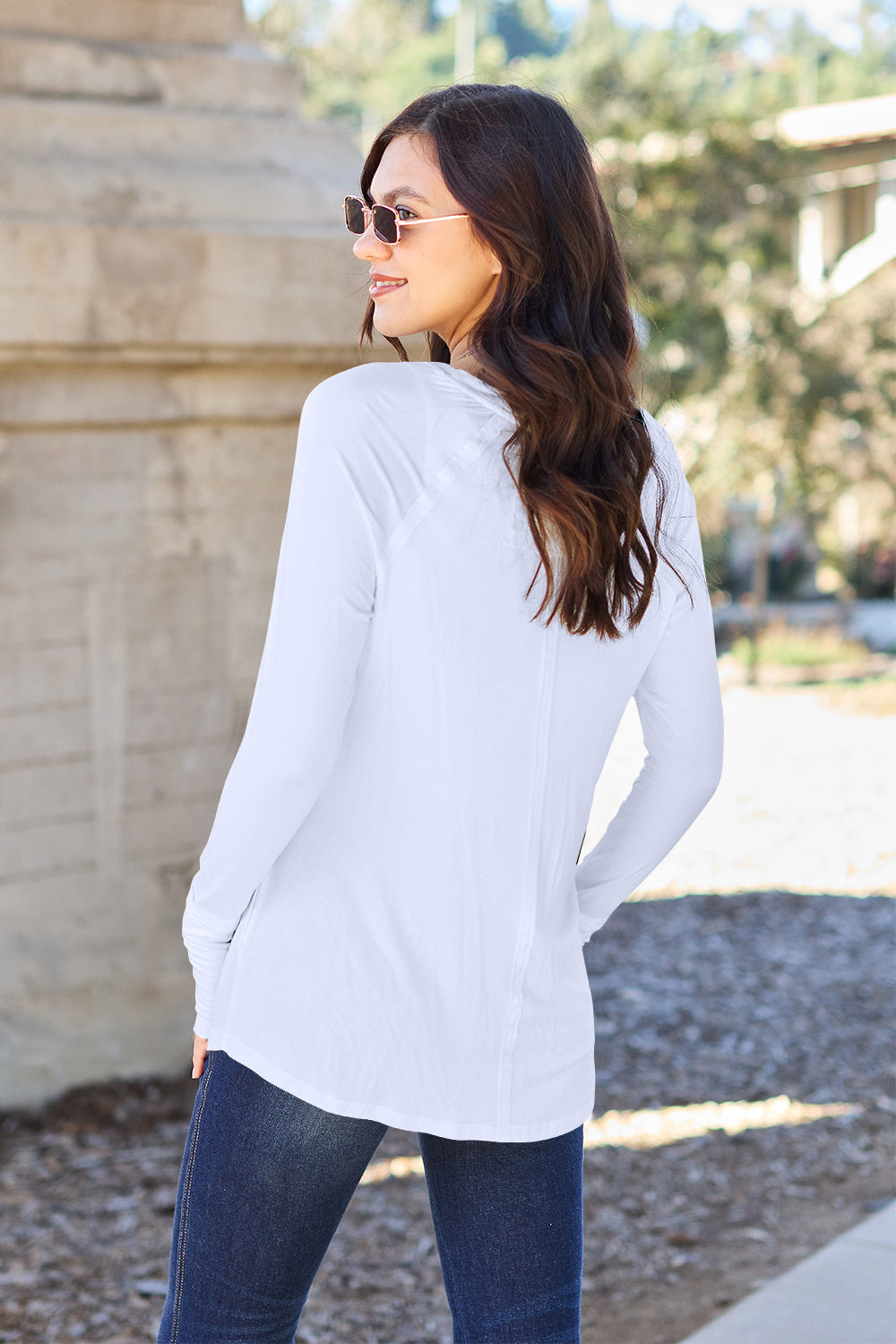 Basic Bae Full Size Round Neck Long Sleeve T-Shirt - TOPS - Mixed