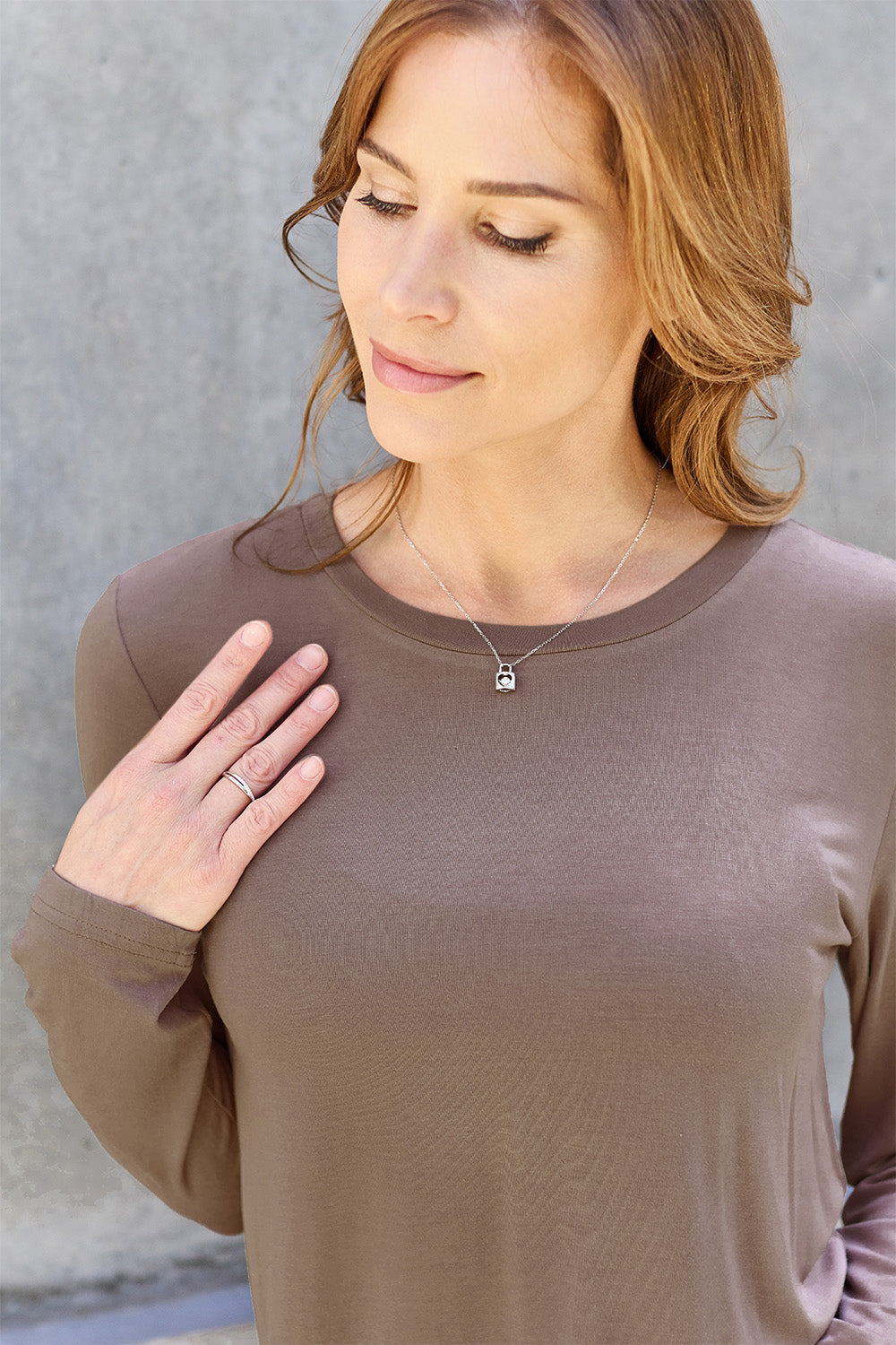 Basic Bae Full Size Round Neck Long Sleeve Top - TOPS - Mixed