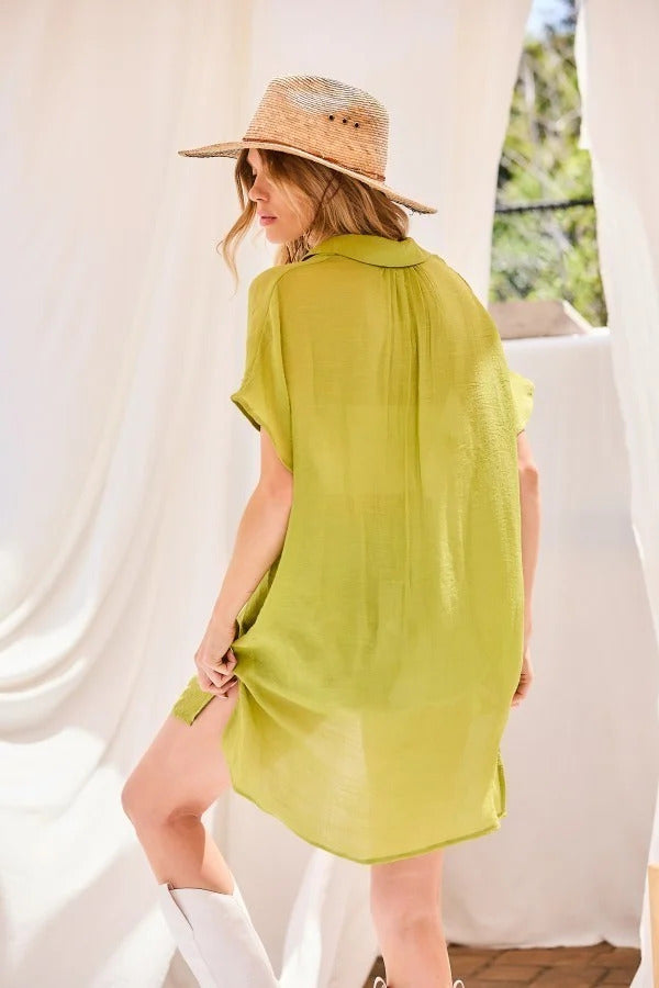 Collar Neck Button Down Robe Oversize Jacket Smile Sparker