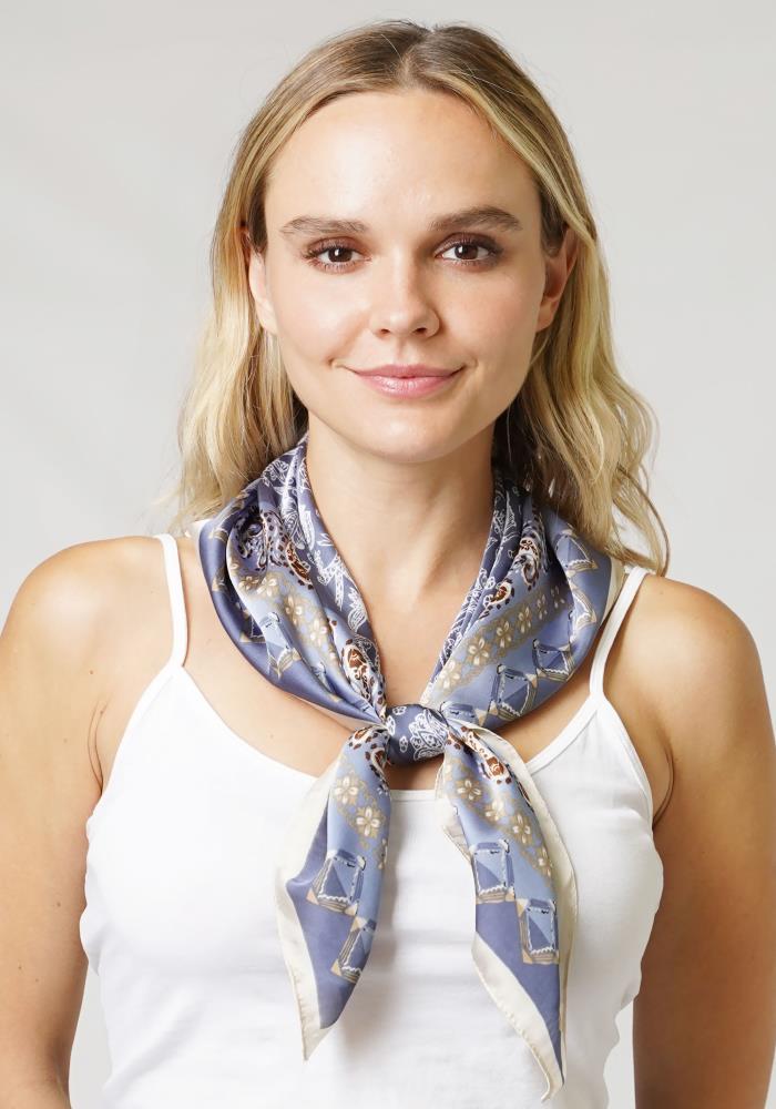 Elephant Paisley Print Satin Scarf Smile Sparker