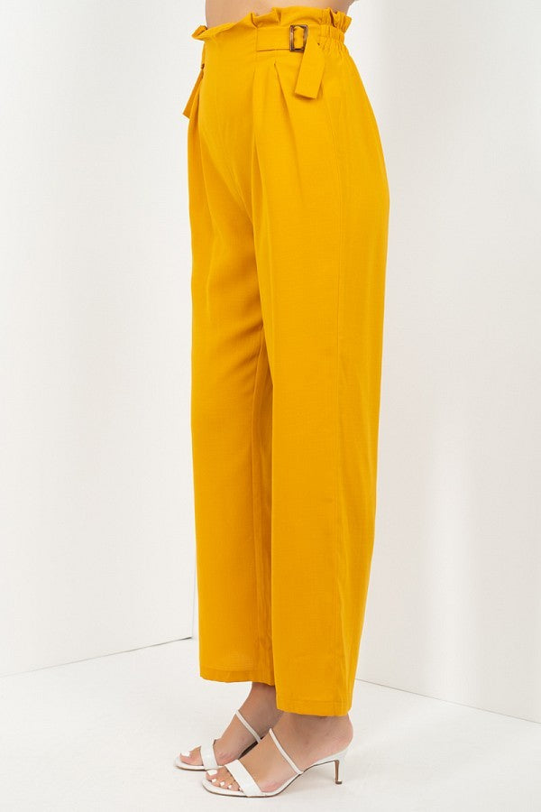 High Waist Paperbag Wide Pants Smile Sparker