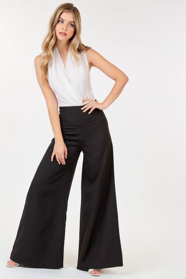 High Waist Wide Leg Flare Pants Smile Sparker