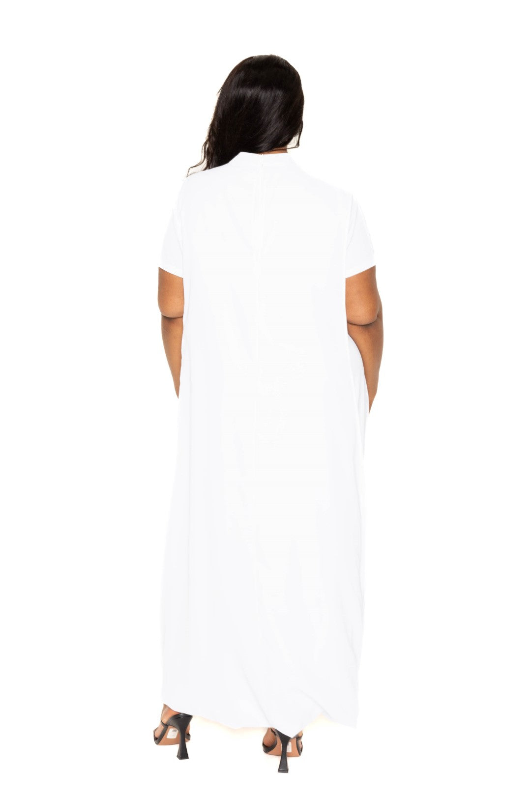 Mock neck back cape dress Smile Sparker