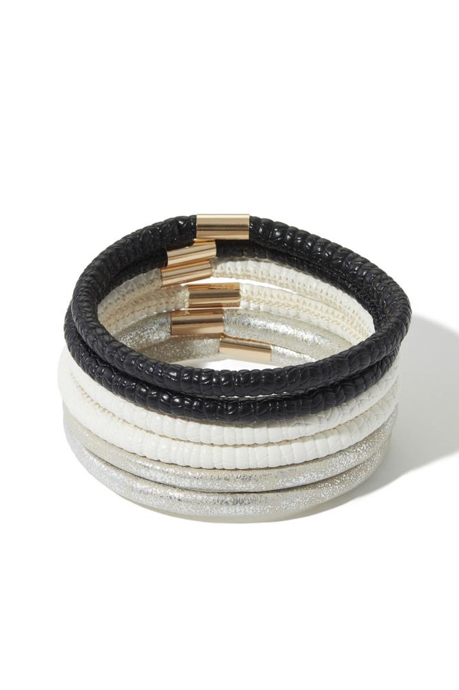 Multi Pu Bracelet Set(6pcs) Smile Sparker