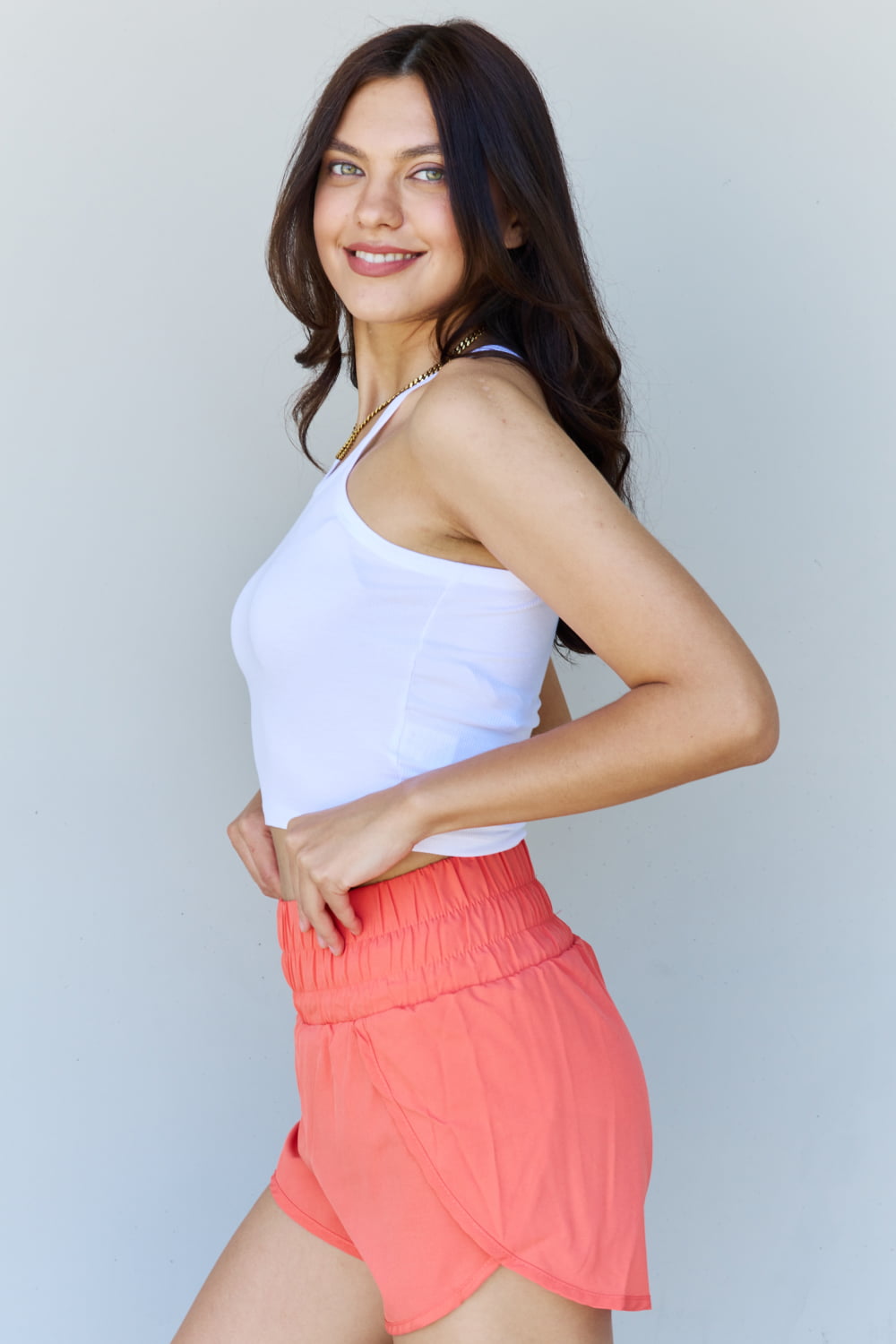 Ninexis Everyday Staple Soft Modal Short Strap Ribbed Tank Top in Off White - TOPS - Off White