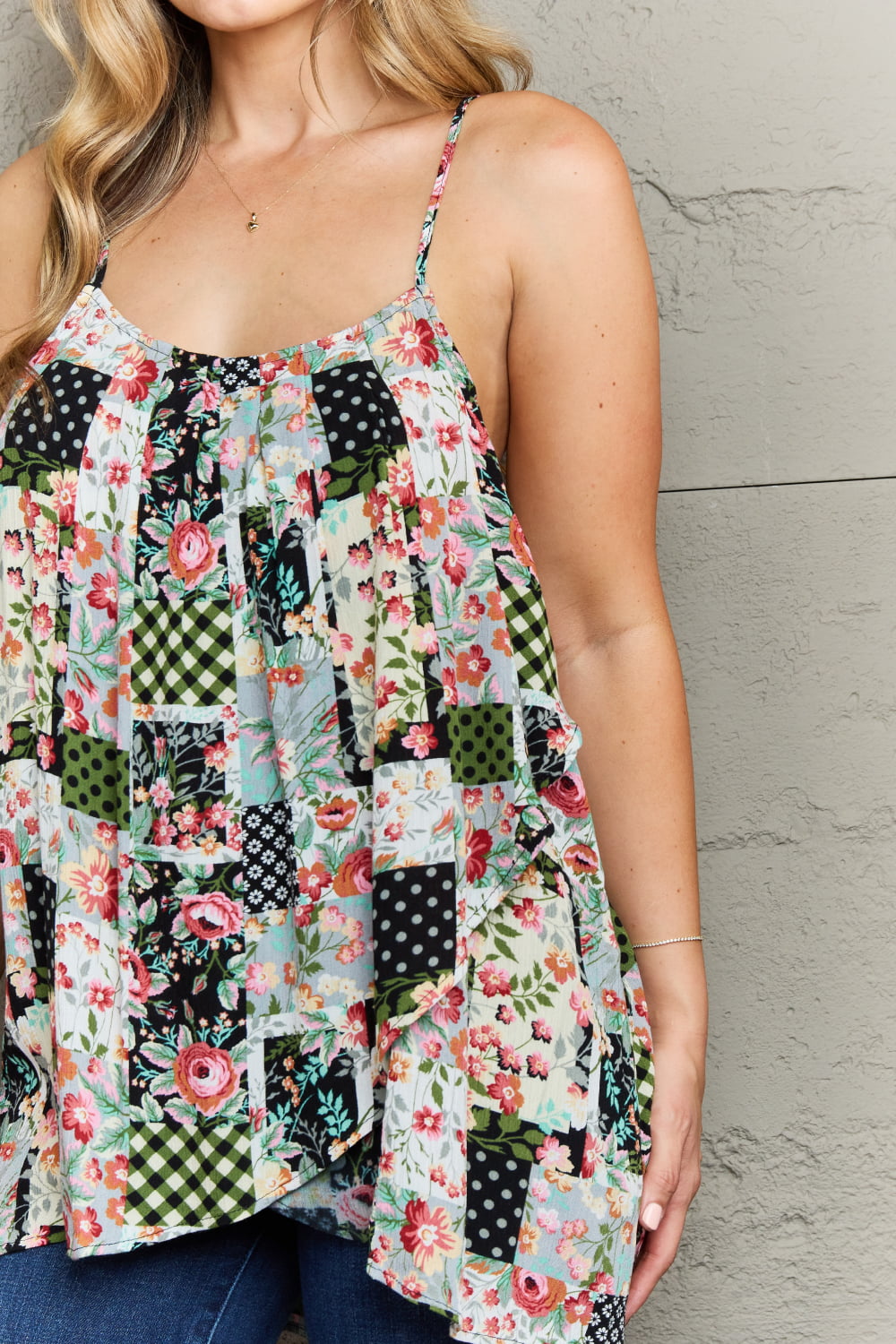 Ninexis Hang Loose Tulip Hem Cami Top - TOPS - Floral print