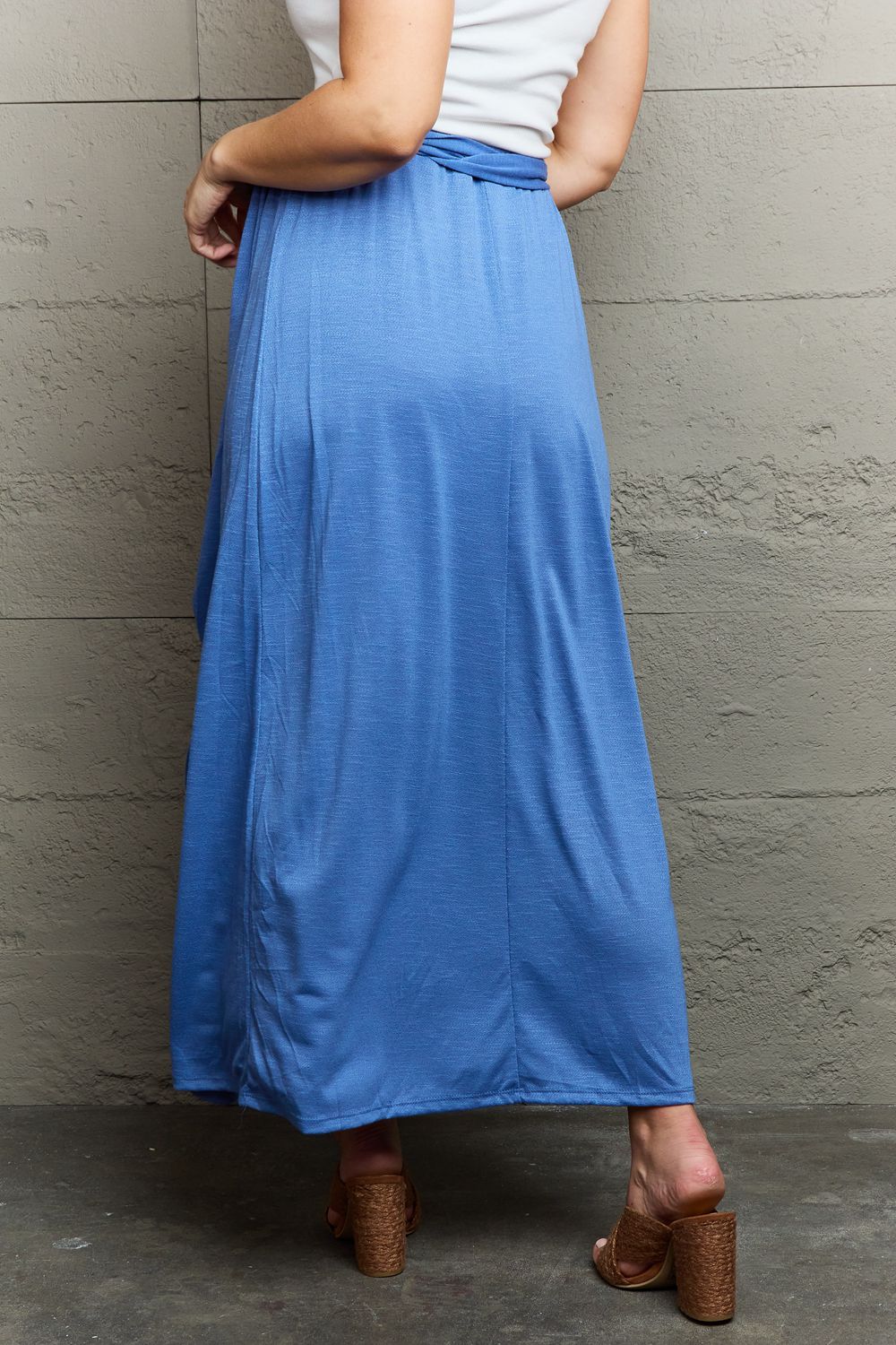 Ninexis Know Your Worth Criss Cross Halter Neck Maxi Dress - DRESSES - Blue