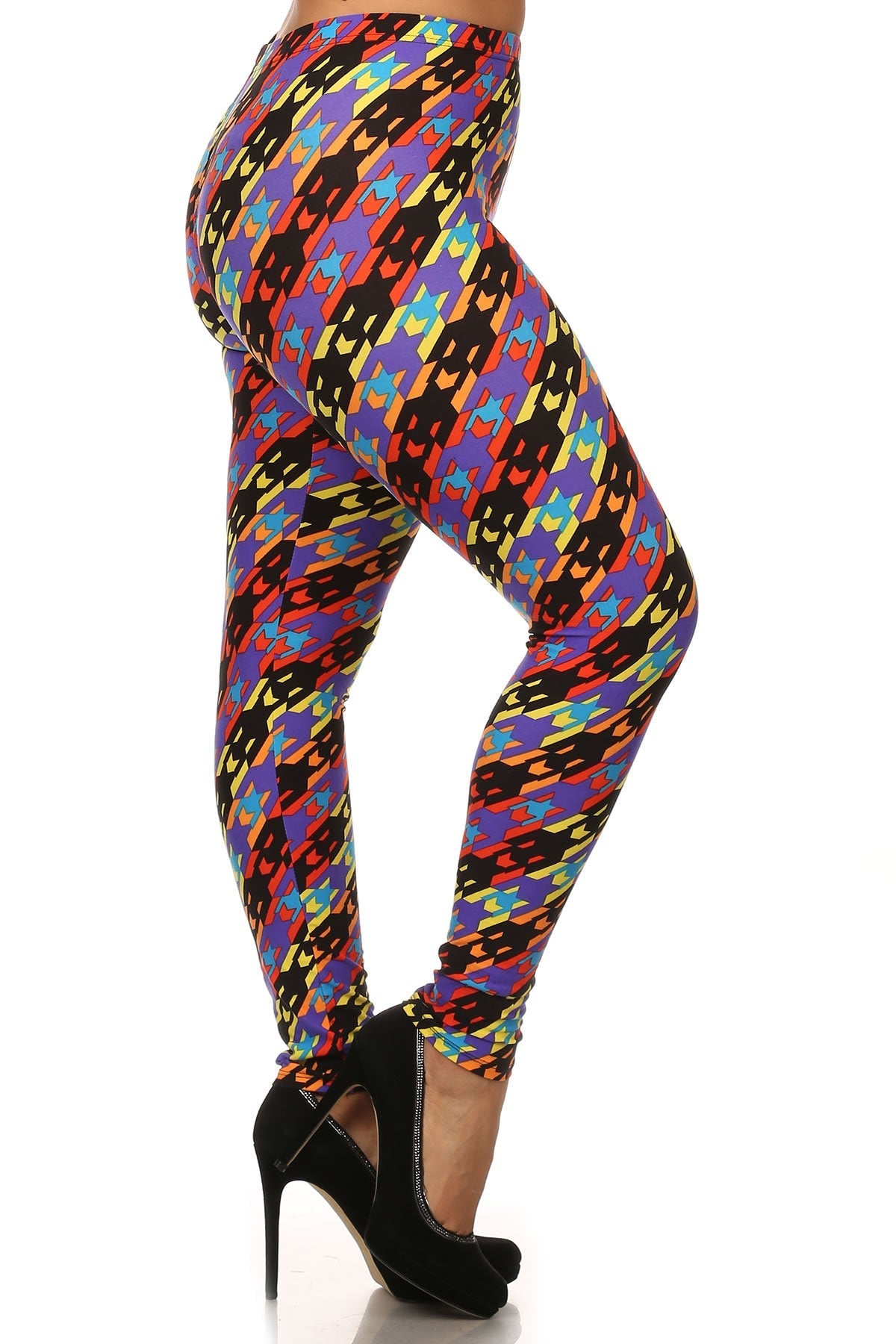 Print Full Length High Waist Smile Sparker