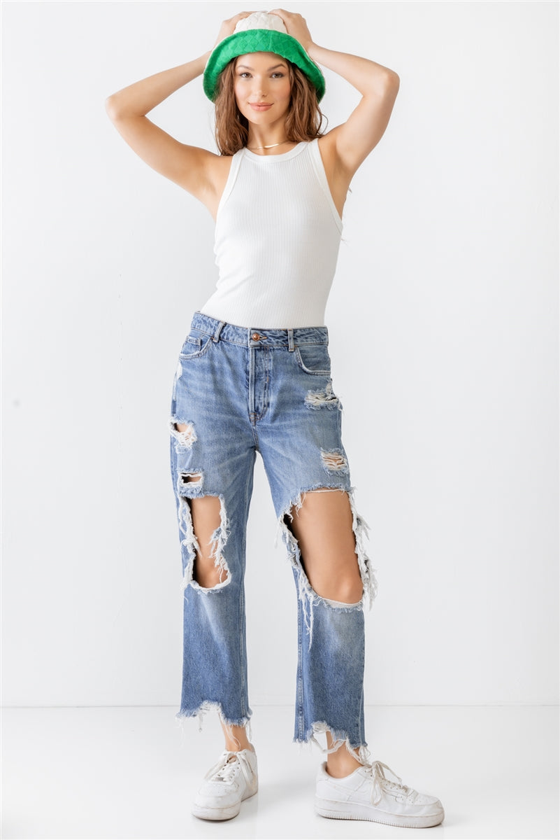 Ribbed V Strap Back Bodysuit Smile Sparker