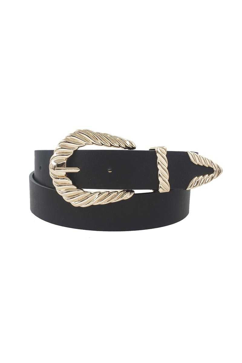 Shrimp Textured Buckle Belt - BELTS - Multi