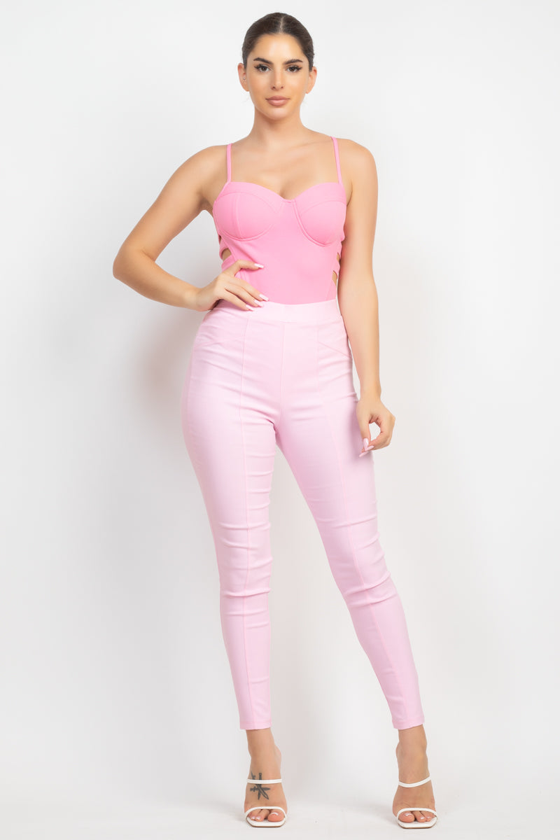 Sweetheart Side Cutouts Bodysuit Smile Sparker