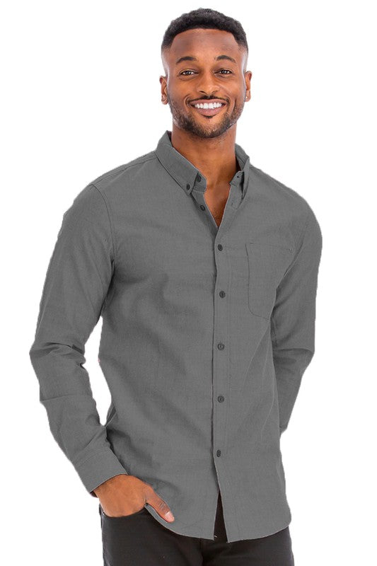 Weiv Men's Casual Long Sleeve Shirts Smile Sparker