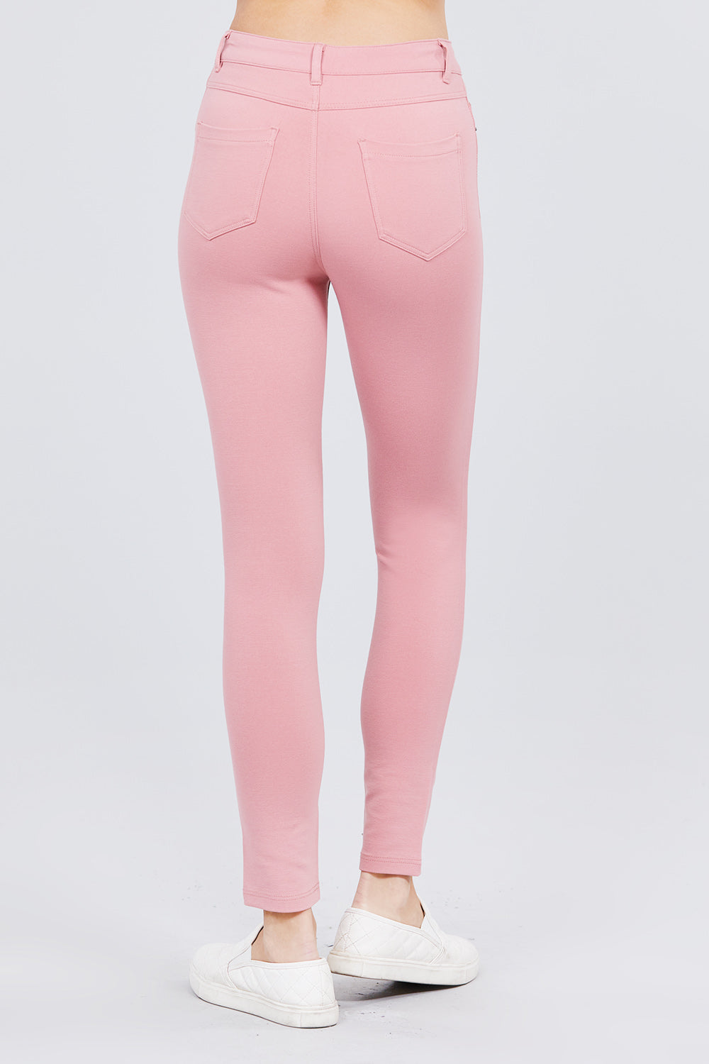 5-pockets Shape Skinny Ponte Mid-rise Pants Smile Sparker