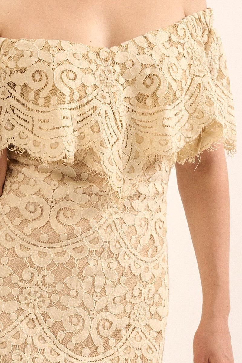 A Lace, Woven Mini Dress Smile Sparker