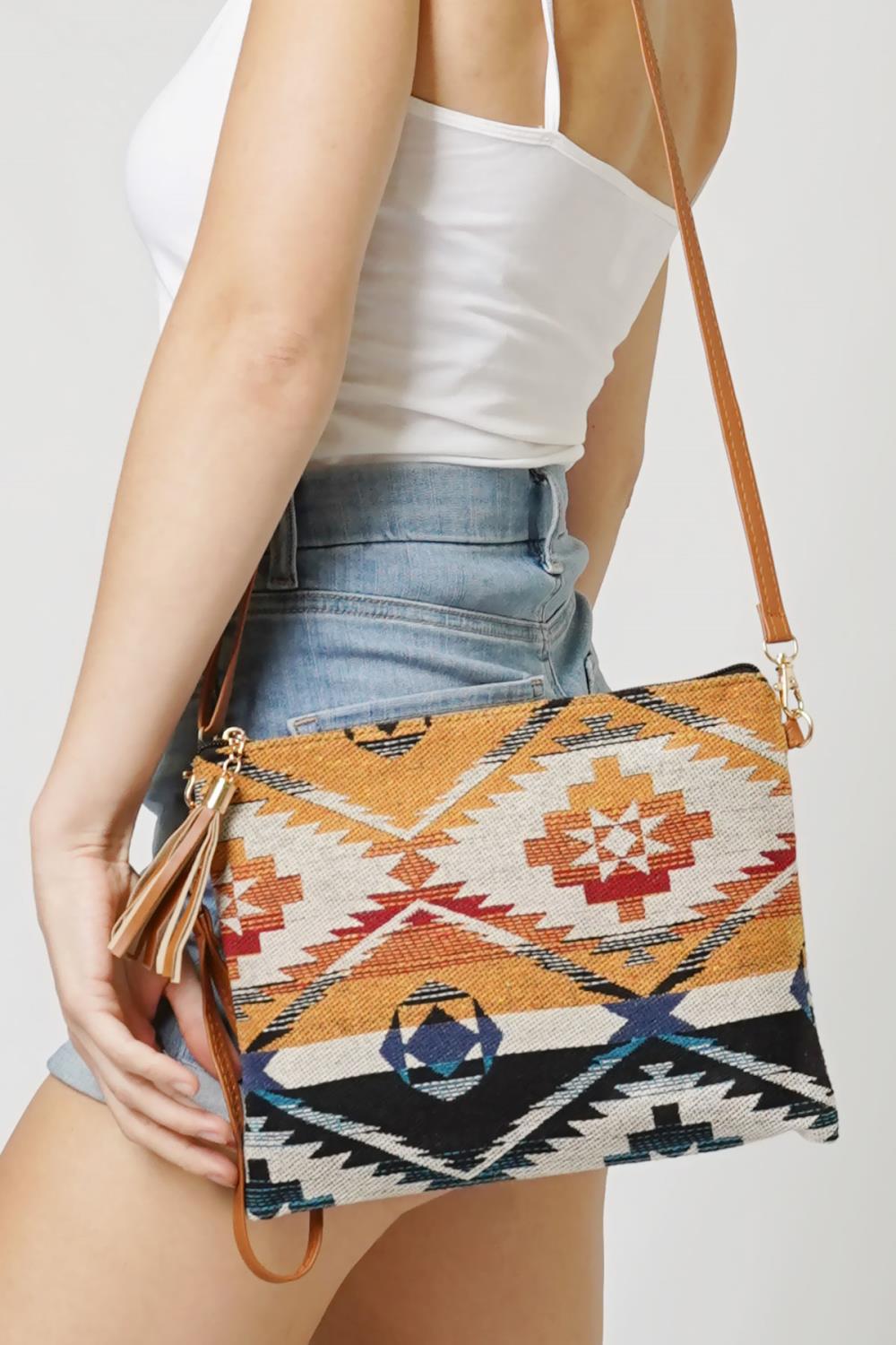 Aztec Woven Crossbody/clutch Bag Smile Sparker