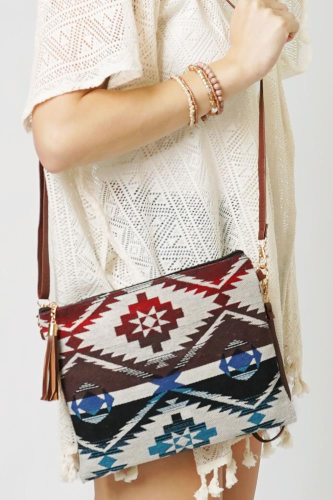 Aztec Woven Crossbody/clutch Bag Smile Sparker