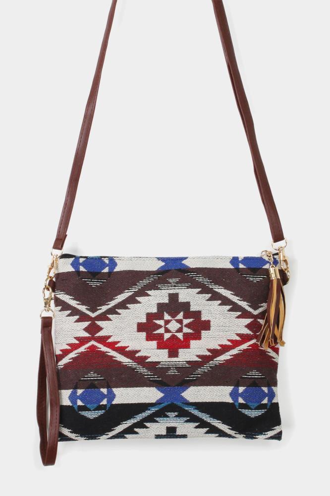 Aztec Woven Crossbody/clutch Bag Smile Sparker