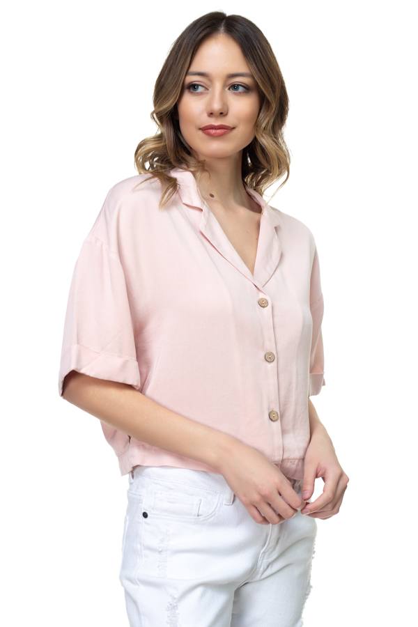 Boxy Button Down Shirt Smile Sparker