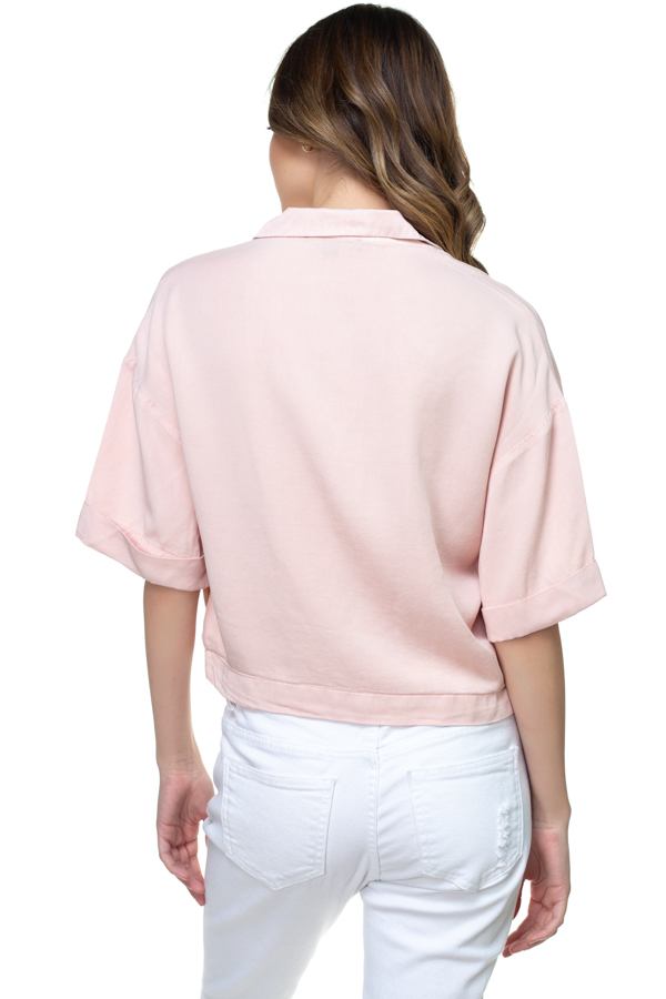 Boxy Button Down Shirt Smile Sparker