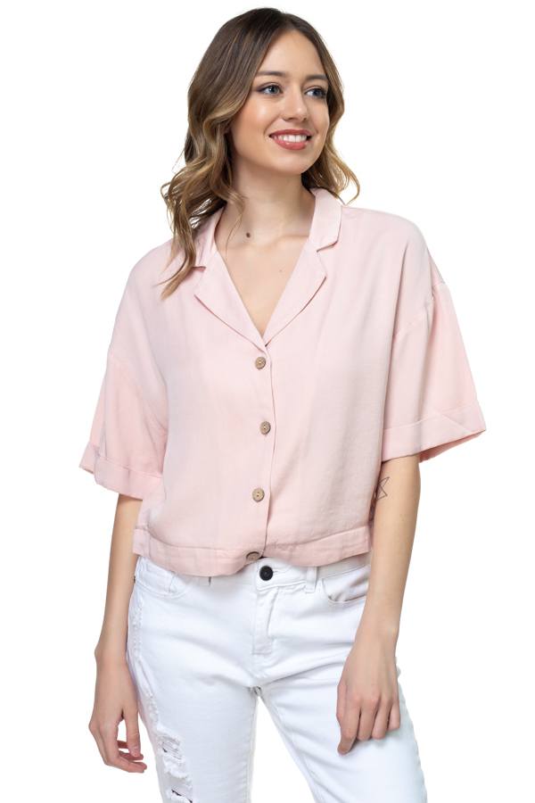 Boxy Button Down Shirt Smile Sparker