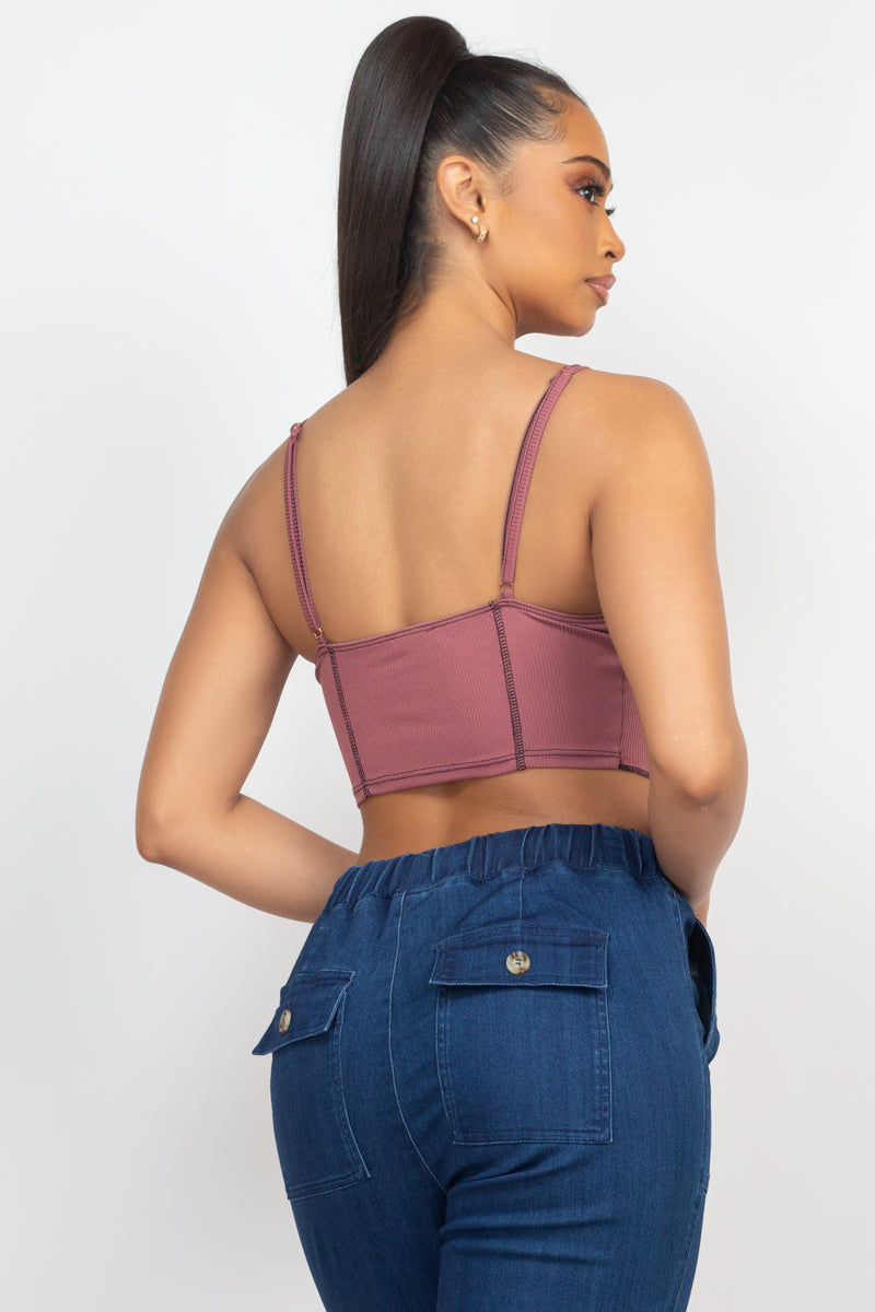 Bustier Sleeveless Ribbed Top Smile Sparker