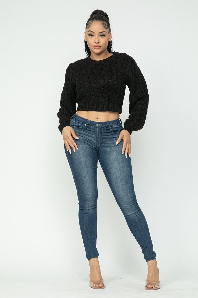 Cable Pullover Top Smile Sparker