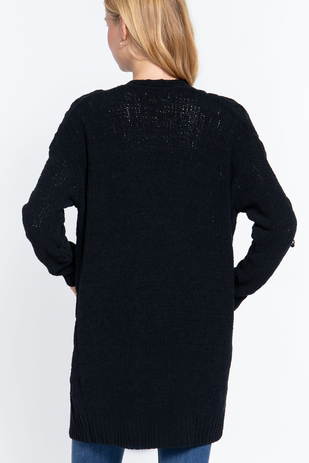 Chenille Sweater Cardigan Smile Sparker