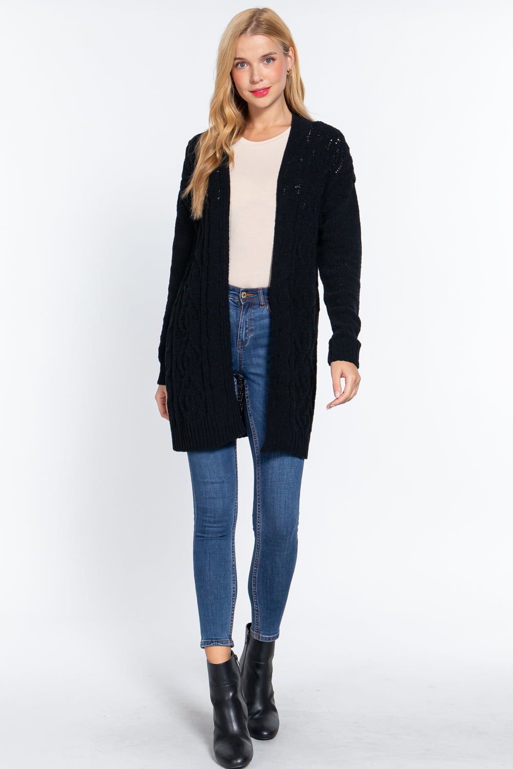 Chenille Sweater Cardigan Smile Sparker
