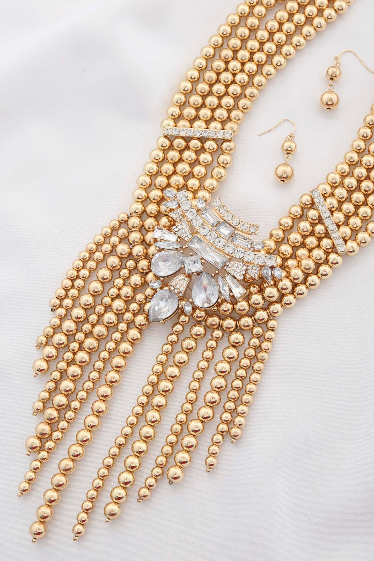 Chunky Crystal Bead Necklace Smile Sparker
