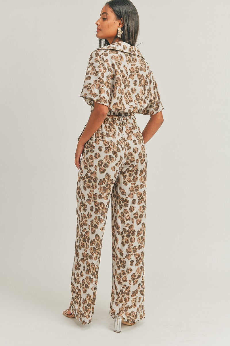 Crop Top Animal Print Set Smile Sparker