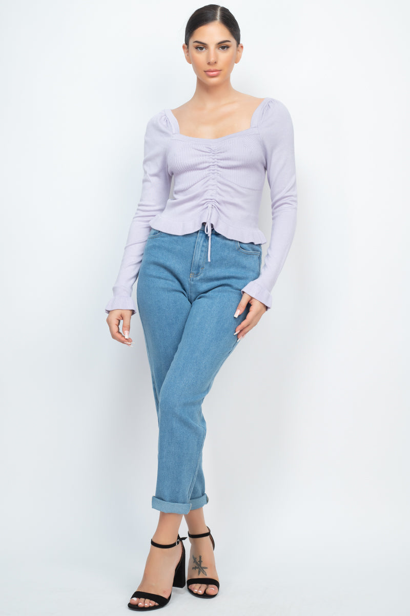 Double Button High-waisted Jeans Smile Sparker