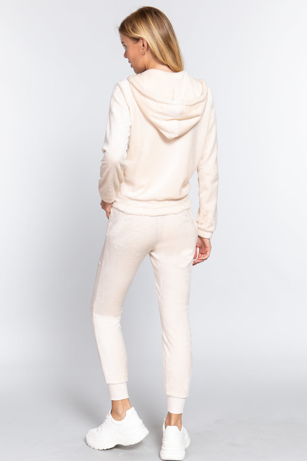 Faux Fur Jacket & Jogger Pants Set Smile Sparker