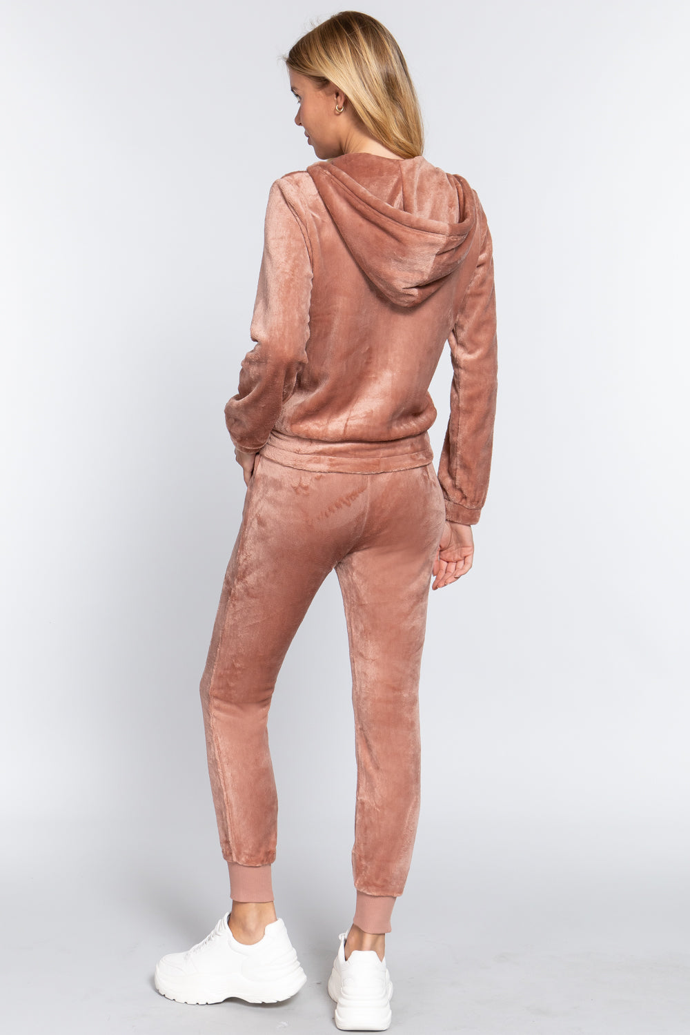 Faux Fur Jacket & Jogger Pants Set Smile Sparker
