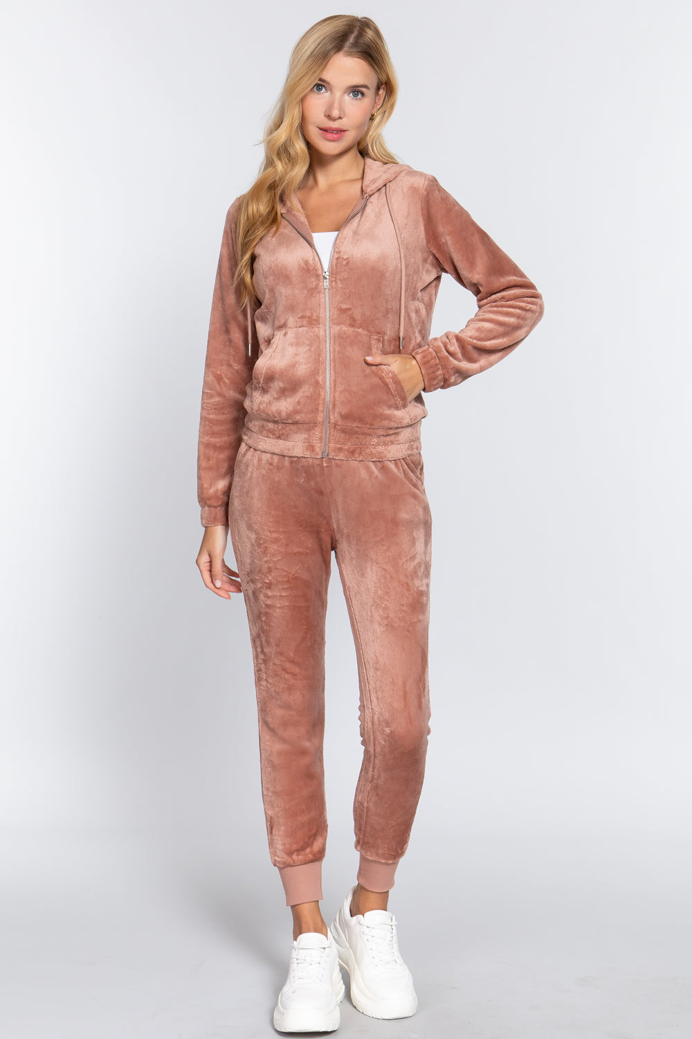 Faux Fur Jacket & Jogger Pants Set Smile Sparker