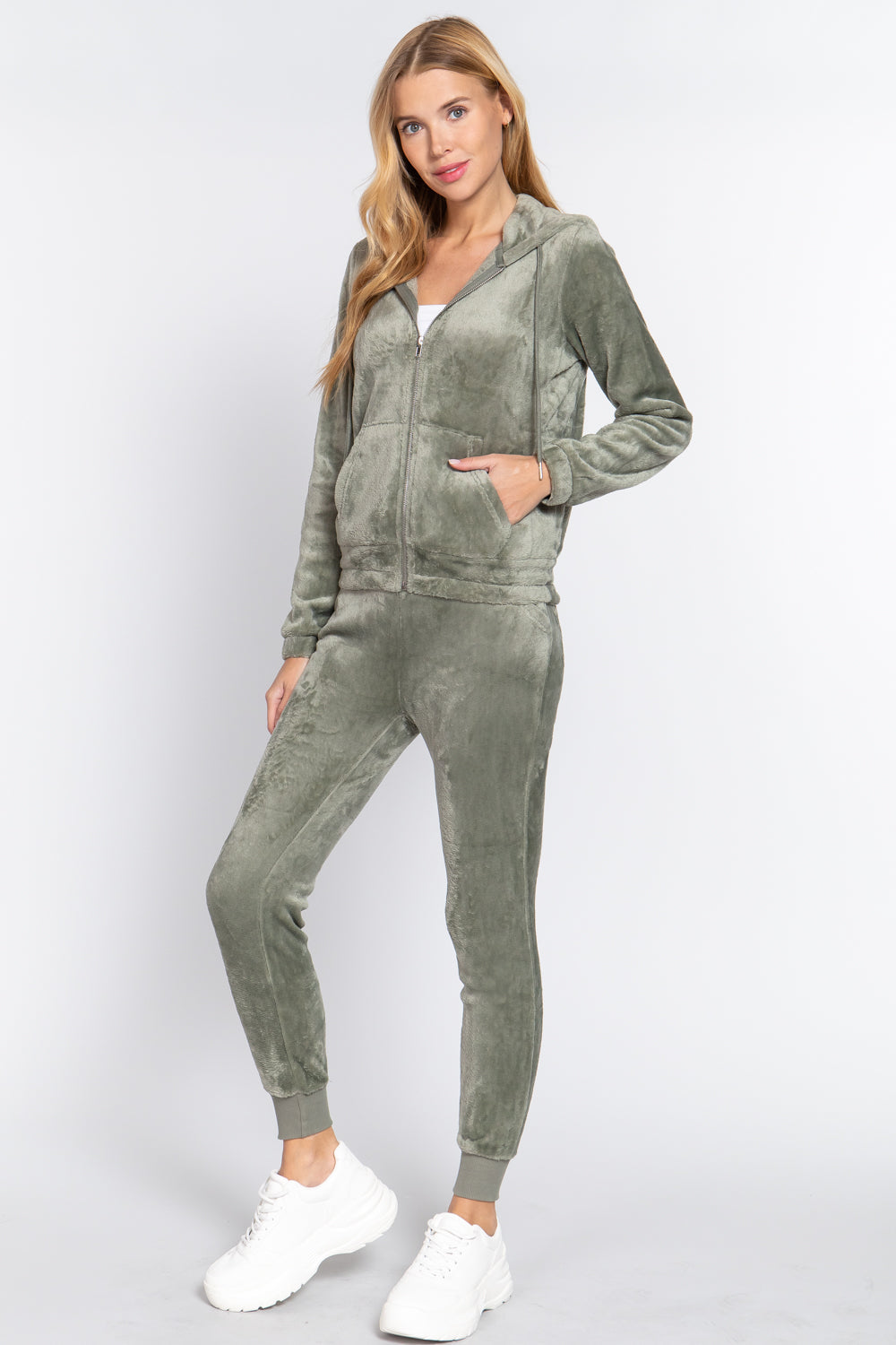Faux Fur Jacket & Jogger Pants Set Smile Sparker