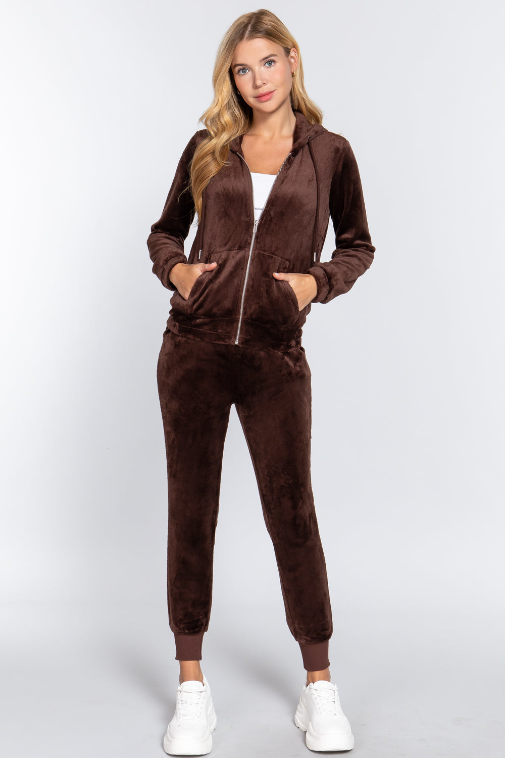 Faux Fur Jacket & Jogger Pants Set Smile Sparker