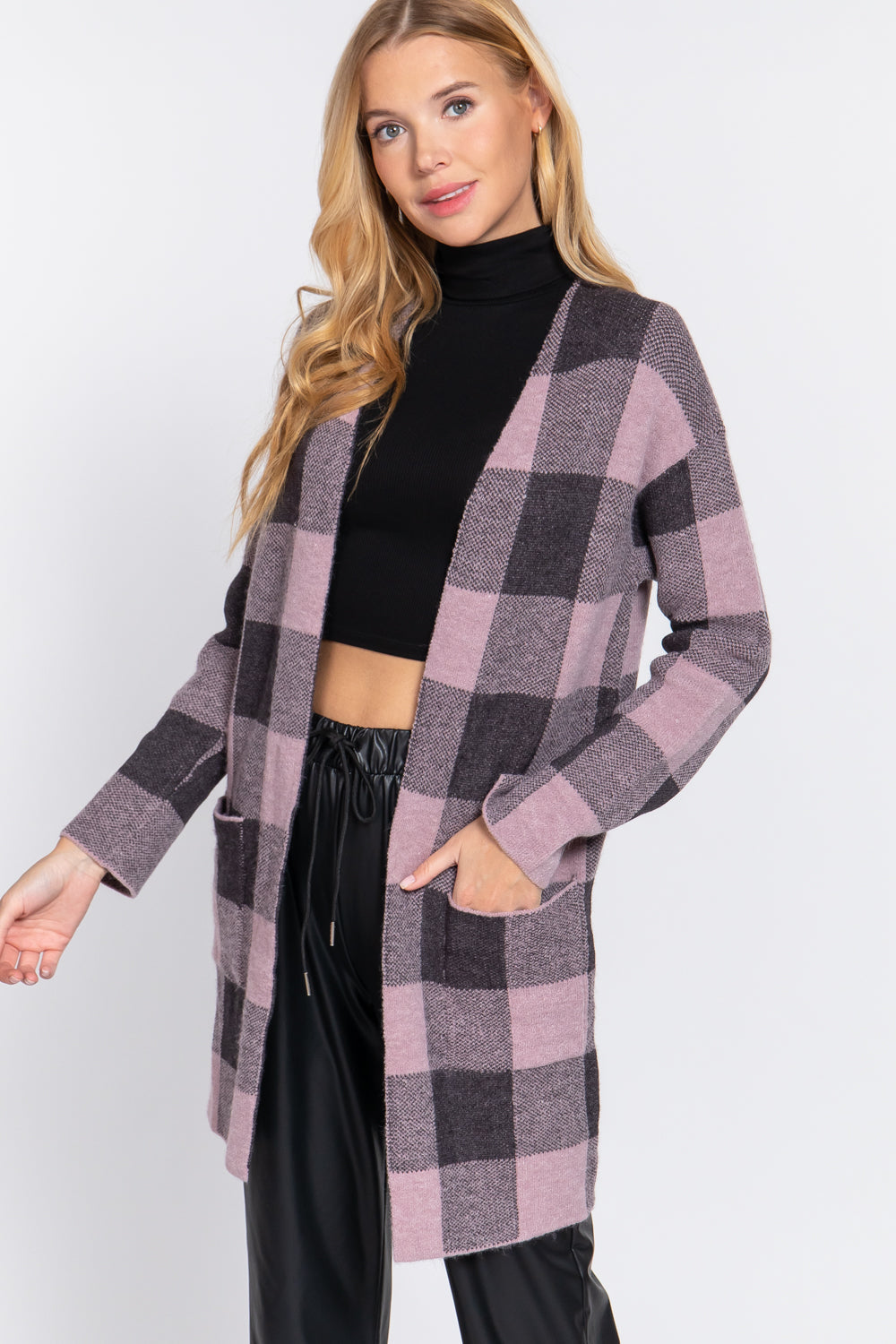 Front Open Jacquard Sweater Cardigan Smile Sparker