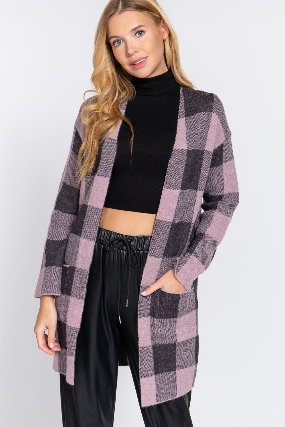 Front Open Jacquard Sweater Cardigan Smile Sparker