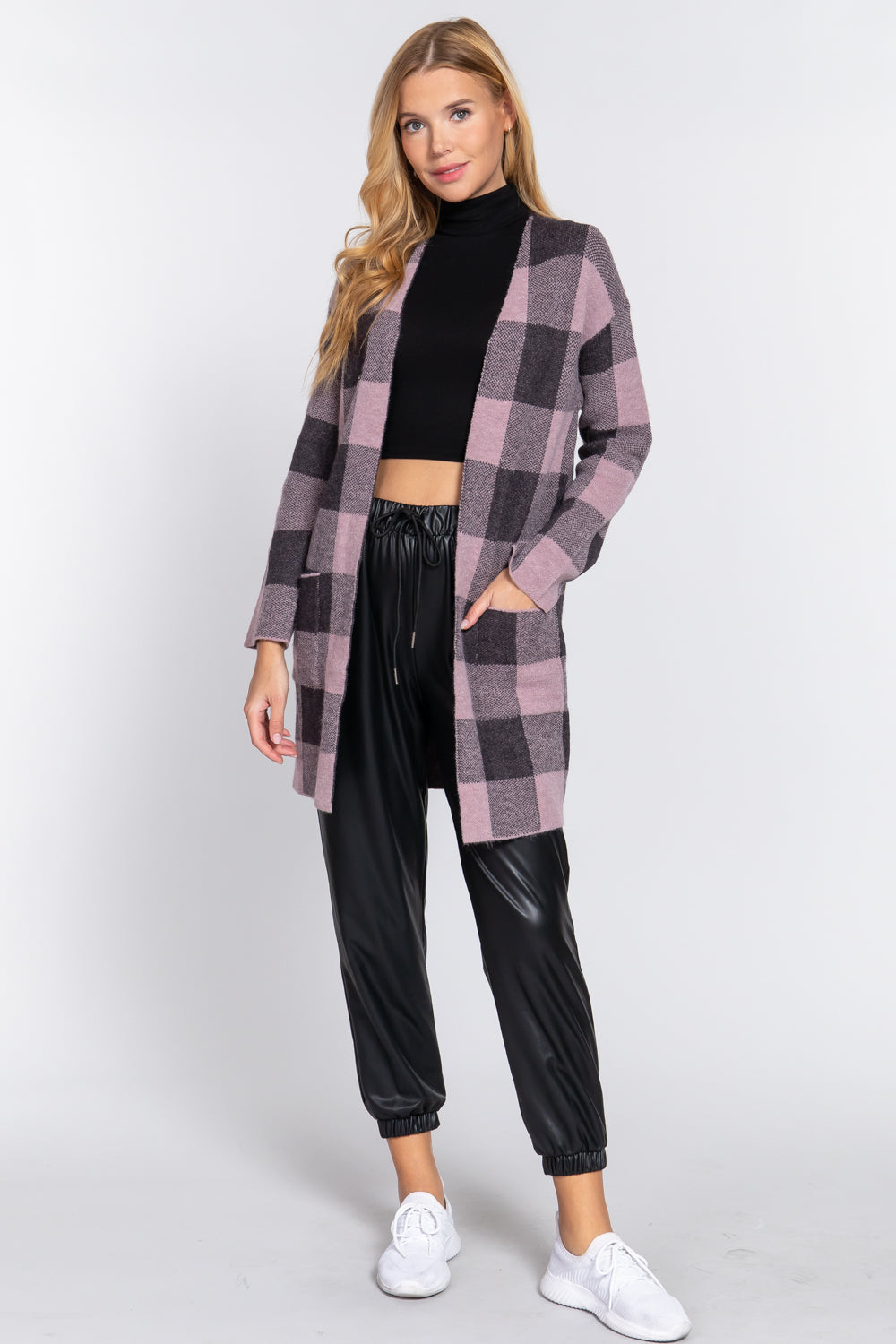 Front Open Jacquard Sweater Cardigan Smile Sparker