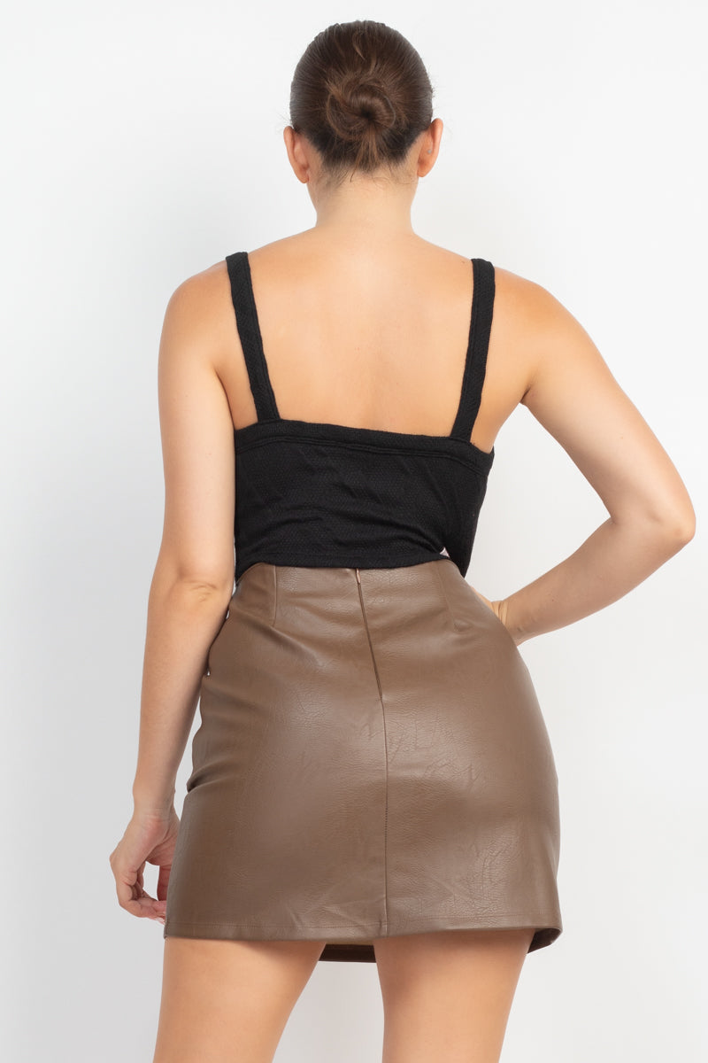 Geometric Cami Puff Sleeves Blazer Top Set Smile Sparker