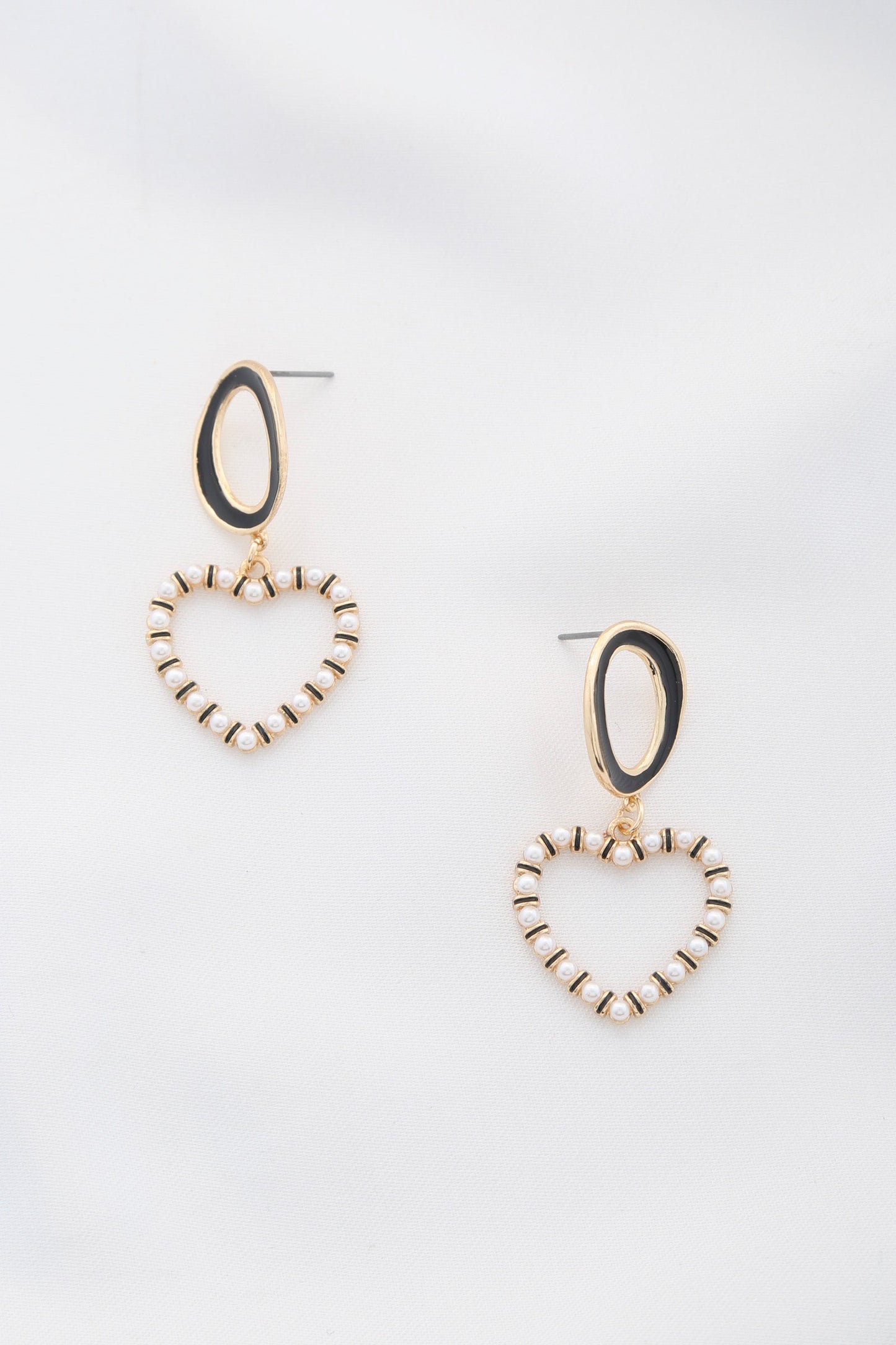 Heart Oval Dangle Earring Smile Sparker