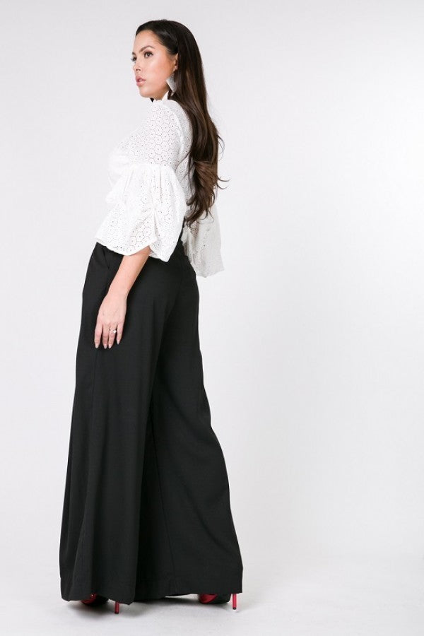 High Waist Palazzo Pants Smile Sparker