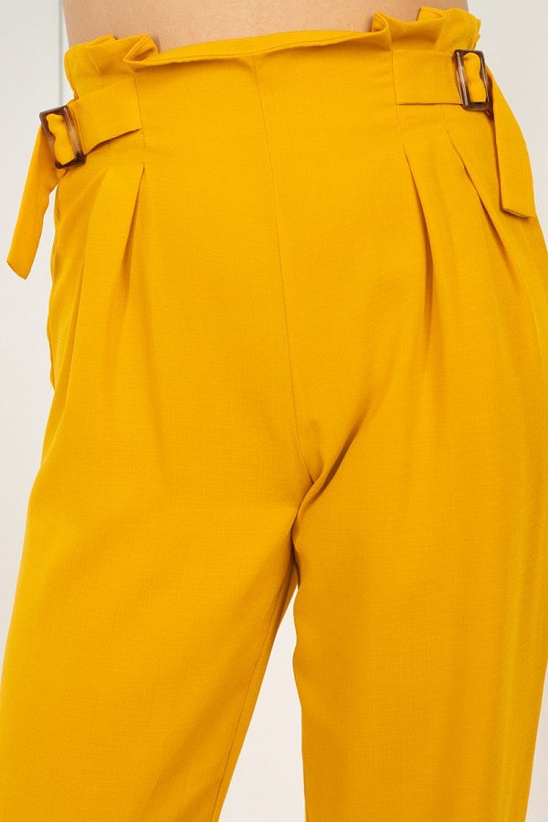 High Waist Paperbag Wide Pants Smile Sparker