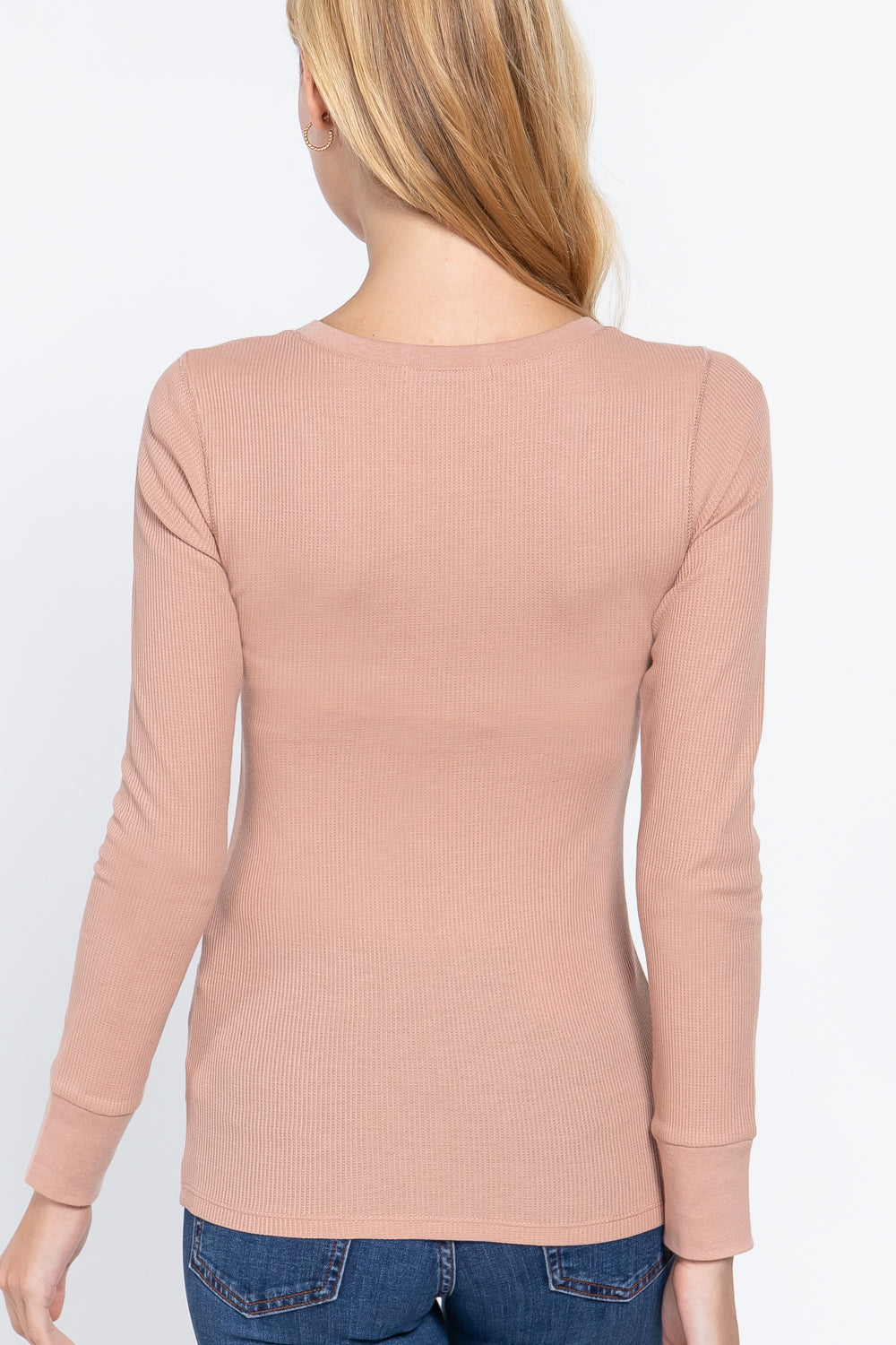 Long Slv V-neck Thermal Top Smile Sparker