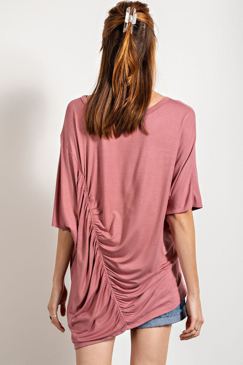 Loose Fit And Ruched Detailing Top Smile Sparker