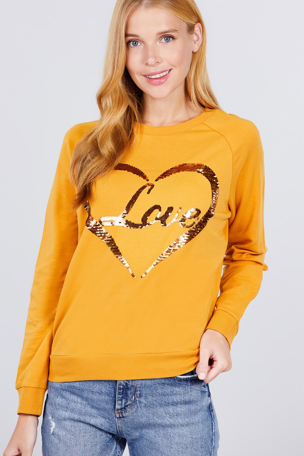 Love Sequins Pullover Smile Sparker